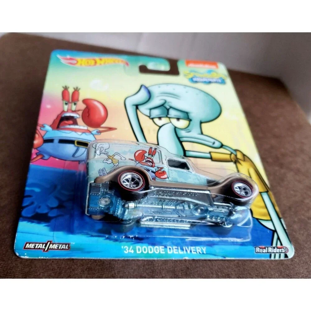 Hot Wheels '34 DODGE DELIVERY Silver & Blue Pop Culture Sponge Bob Square Pants